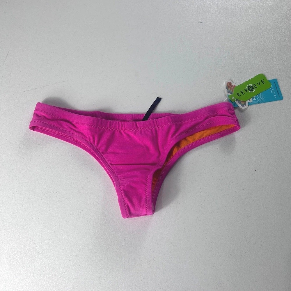 Speedo Vibe Collection Eco Endurance Cheeky Bikini Bottom Pink Glo Small NEW